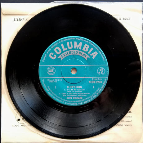 Cliff Richard : Cliff's Hits (7", EP)