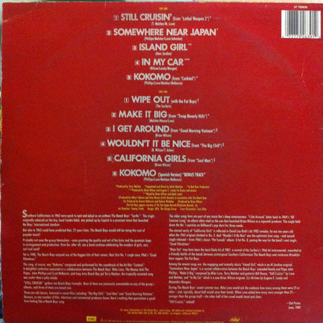 The Beach Boys : Still Cruisin' (LP, Album)