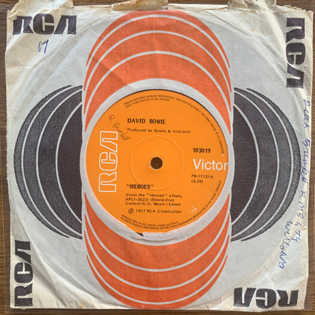 David Bowie : "Heroes" (7", Single)