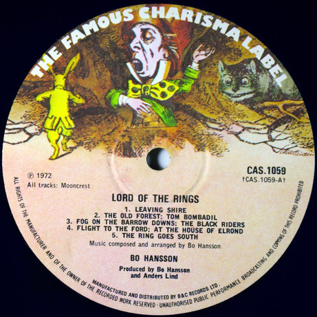 Bo Hansson : Music Inspired By Lord Of The Rings (LP, Album, RP)