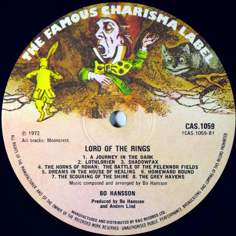 Bo Hansson : Music Inspired By Lord Of The Rings (LP, Album, RP)