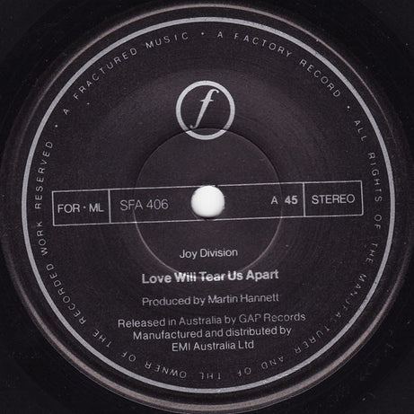 Joy Division : Love Will Tear Us Apart (7", Single)