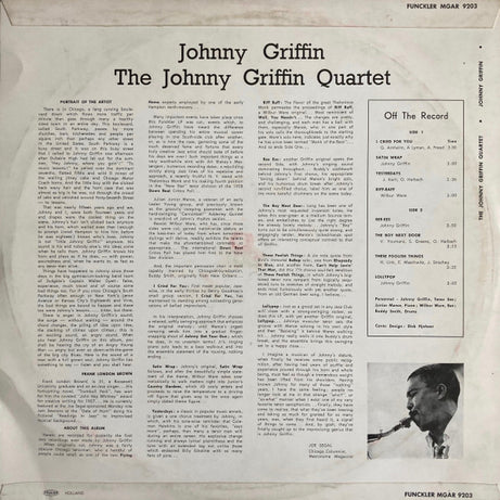 Johnny Griffin : The Johnny Griffin Quartet (LP, Album, Mono)