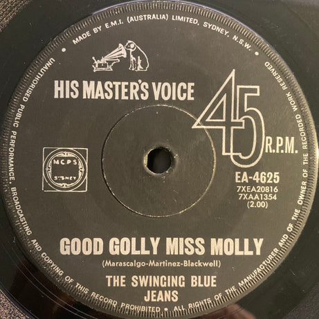 The Swinging Blue Jeans : Good Golly Miss Molly (7", Single)