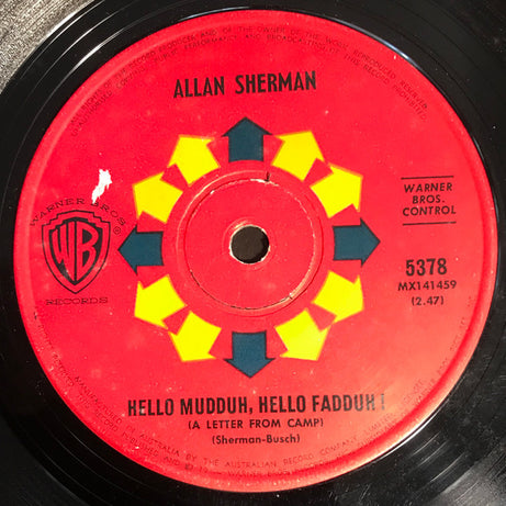 Allan Sherman : Hello Mudduh, Hello Fadduh! (A Letter From Camp) / (Rag Mop) Rat Fink (7", Single)