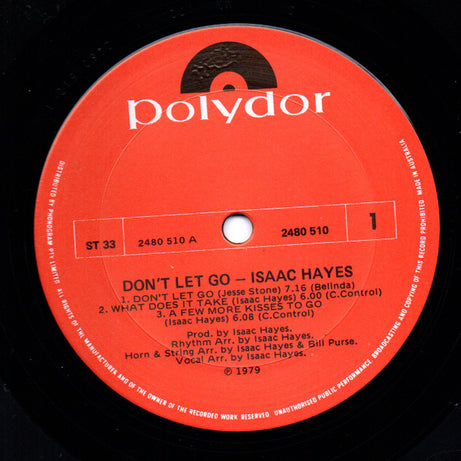 Isaac Hayes : Don't Let Go (LP, Album)