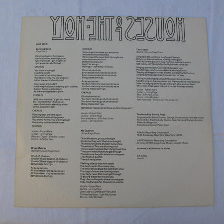 Led Zeppelin : Houses Of The Holy (LP, Album, Gat)