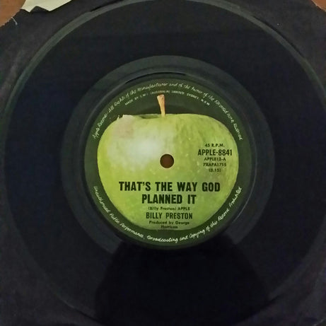 Billy Preston : That's The Way God Planned It (7", Single)