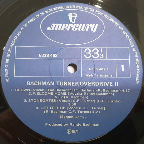 Bachman-Turner Overdrive : Bachman-Turner Overdrive II (LP, Album)