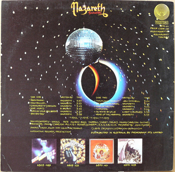 Nazareth (2) : Greatest Hits (LP, Comp)