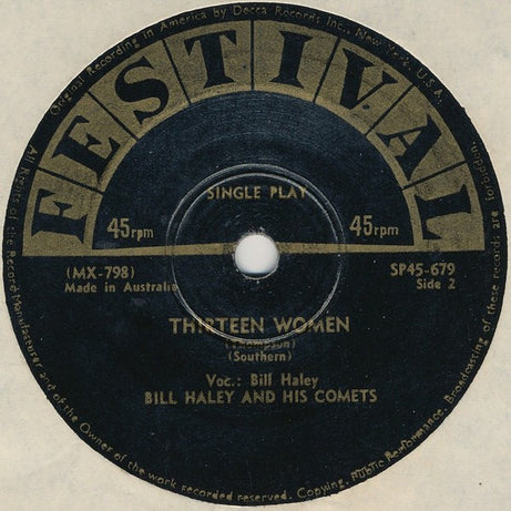 Bill Haley And His Comets : (We're Gonna) Rock Around The Clock (7", Single)