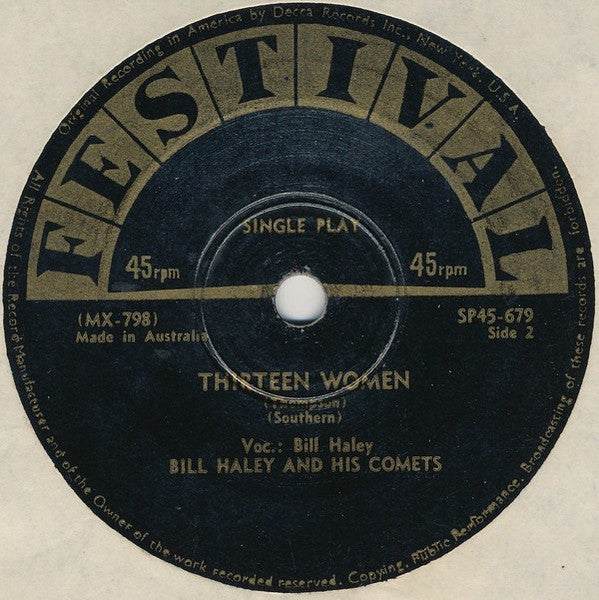 Bill Haley And His Comets : (We're Gonna) Rock Around The Clock (7", Single)