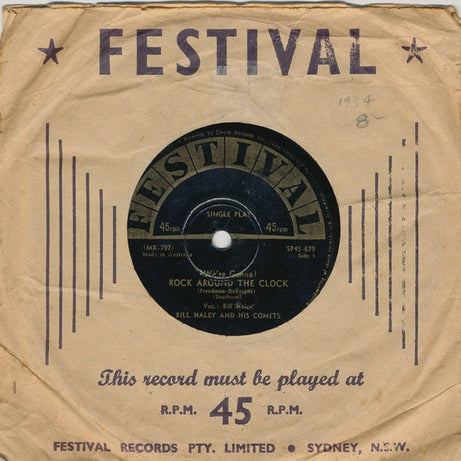 Bill Haley And His Comets : (We're Gonna) Rock Around The Clock (7", Single)