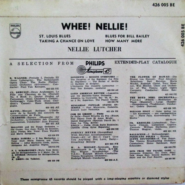 Nellie Lutcher : Whee! Nellie! (7", EP)