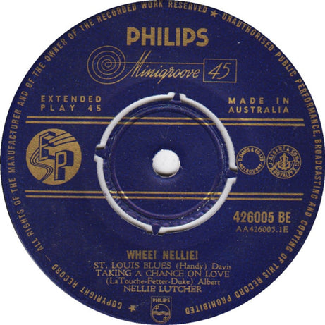 Nellie Lutcher : Whee! Nellie! (7", EP)