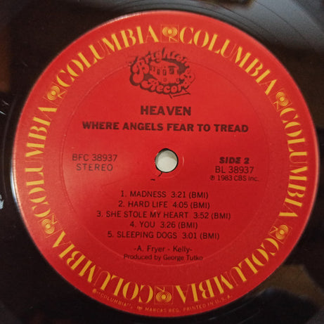 Heaven (13) : Where Angels Fear To Tread (LP, Album)