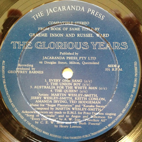 Various : The Glorious Years Of Australia Fair From The Birth Of The Bulletin To Versailles (LP, Album)