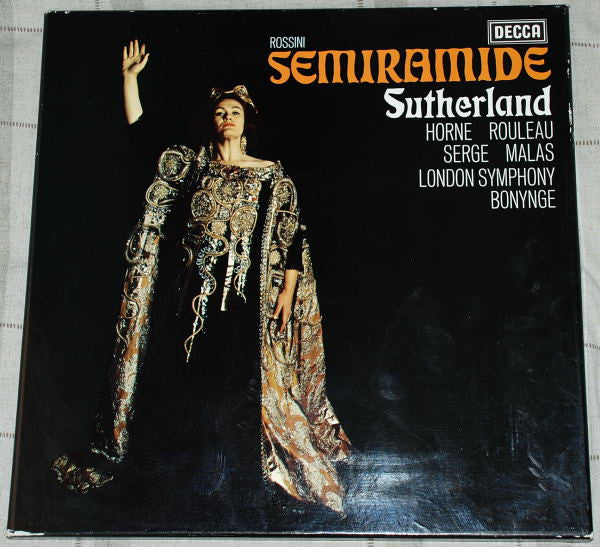 Rossini*, Sutherland*, Horne*, Rouleau*, Serge*, Malas*, London Symphony*, Bonynge* : Semiramide (3xLP + Box, RE)