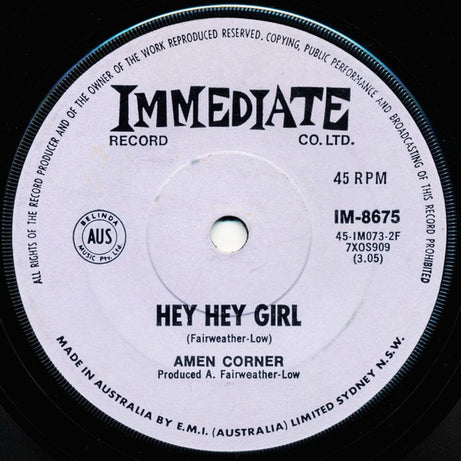 Amen Corner : (If Paradise Is) Half As Nice (7", Single)