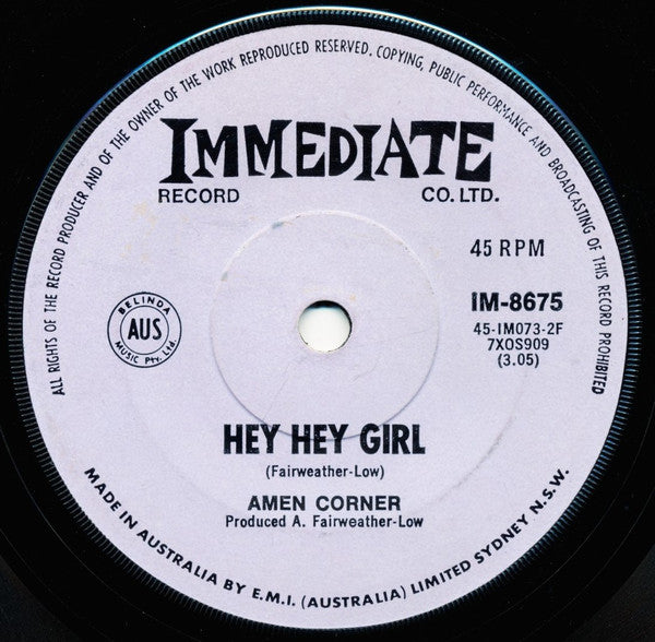 Amen Corner : (If Paradise Is) Half As Nice (7", Single)