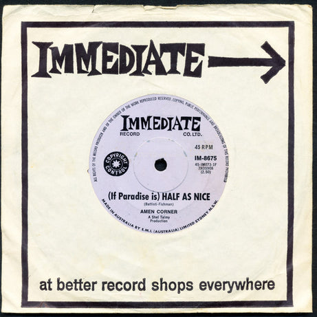 Amen Corner : (If Paradise Is) Half As Nice (7", Single)