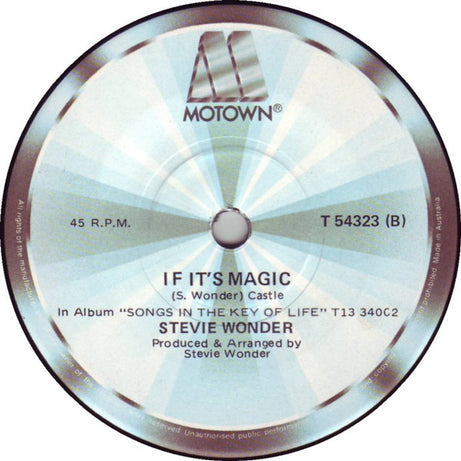 Stevie Wonder : Lately (7", Single)