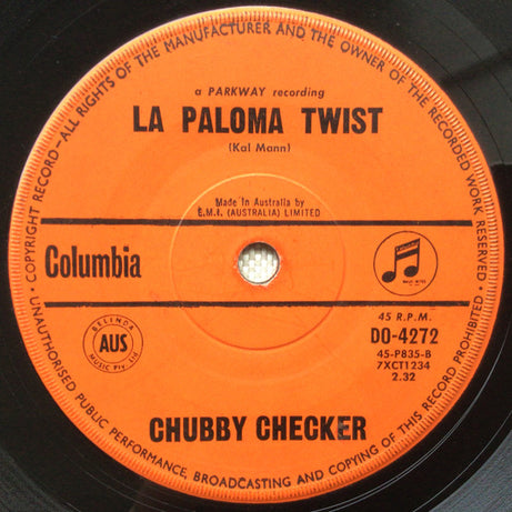 Chubby Checker : Slow Twistin' / La Paloma Twist (7", Single)