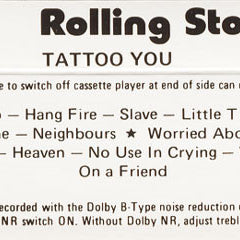 Rolling Stones* : Tattoo You (Cass, Album)