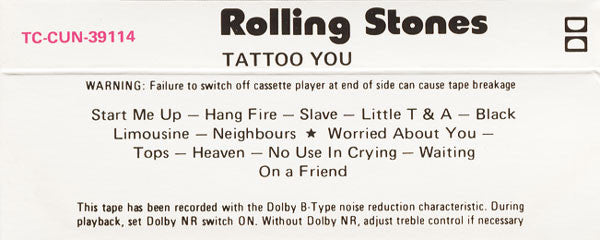 Rolling Stones* : Tattoo You (Cass, Album)
