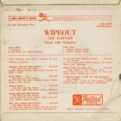 The Surfaris : Wipeout! (7", EP)