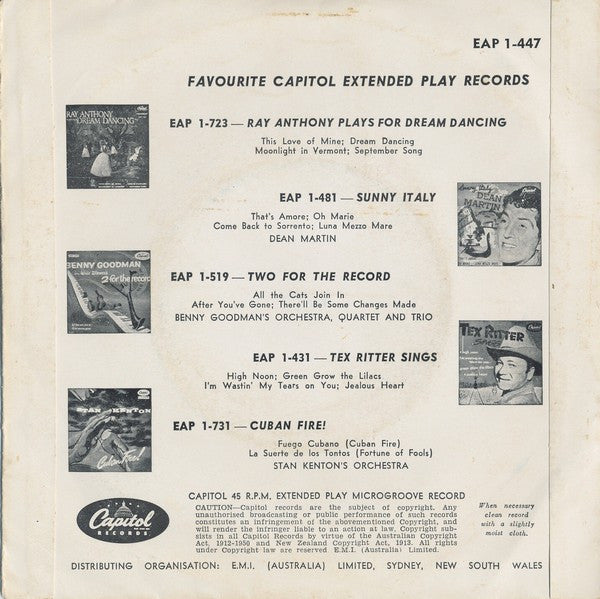 Les Baxter & His Orchestra : Blue Tango (7", EP)