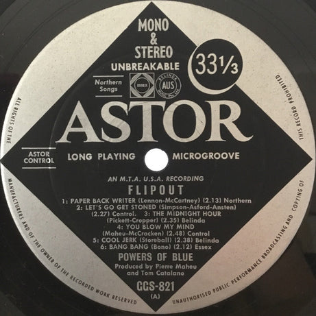 Powers Of Blue : Flipout (LP, Album)