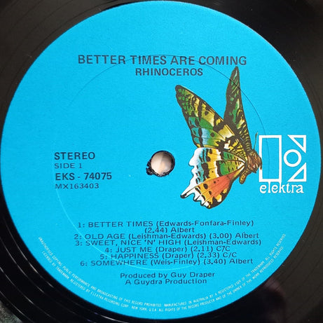 Rhinoceros (2) : Better Times Are Coming (LP, Album)