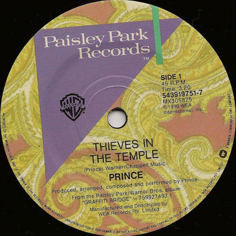 Prince : Thieves In The Temple (7", Single)