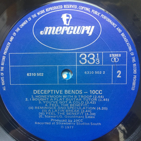 10cc : Deceptive Bends (LP, Album, Gat)