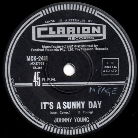 Johnny Young : It's A Sunny Day (7")