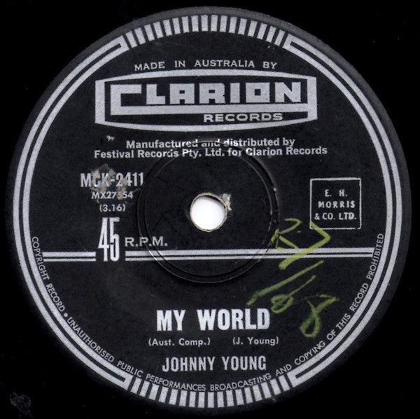 Johnny Young : It's A Sunny Day (7")