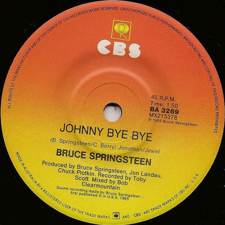 Bruce Springsteen : I'm On Fire (7", Single)