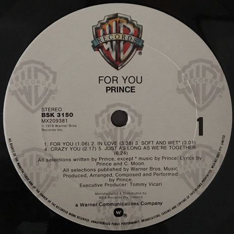 Prince : For You (LP, Album, RE)