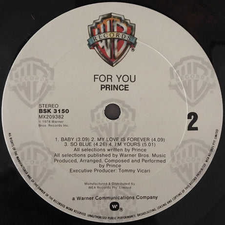 Prince : For You (LP, Album, RE)