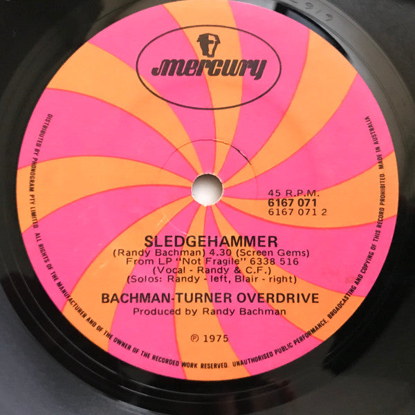 Bachman-Turner Overdrive : Roll On Down The Highway (7", Single)