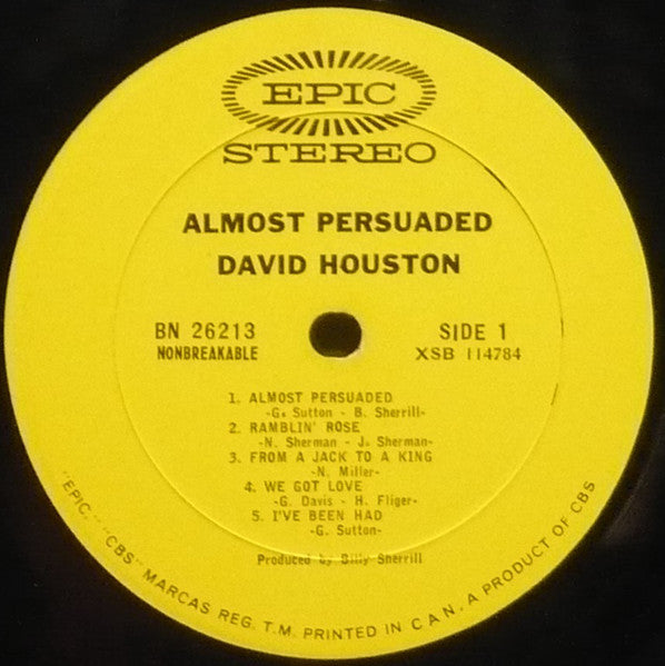 David Houston : Almost Persuaded (LP, Album)