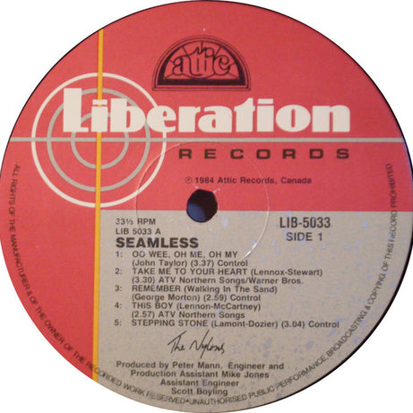 The Nylons : Seamless (LP, Album)