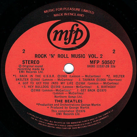 The Beatles : Rock 'N' Roll Music Vol. 2 (LP, Comp)