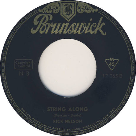 Rick Nelson* : Gypsy Woman / String Along (7", Single, Mono)