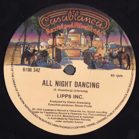 Lipps, Inc. : Funkytown / All Night Dancing (12", Single, RE)