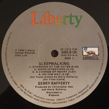 Gerry Rafferty : Sleepwalking (LP, Album)