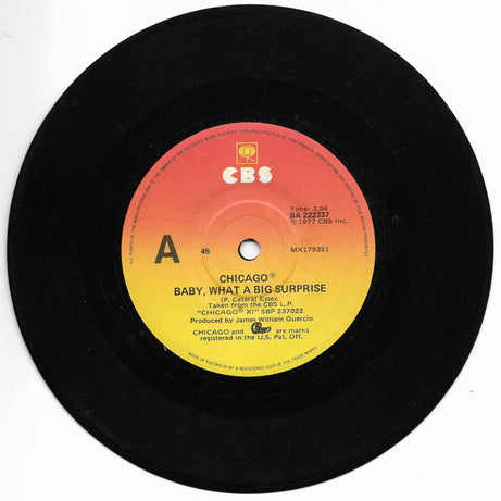 Chicago (2) : Baby, What A Big Surprise (7", Single)