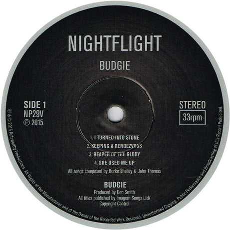Budgie : Nightflight (LP, Album, RE, 180)