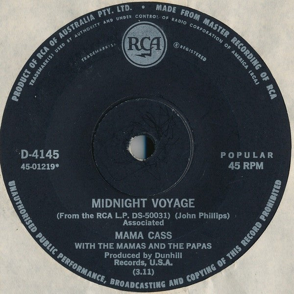 Cass Elliot With The Mamas & The Papas : Dream A Little Dream Of Me (7", Single)